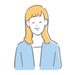 はにかむ女性の画像