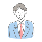 驚く男性の画像