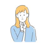 困った表情の女性の画像