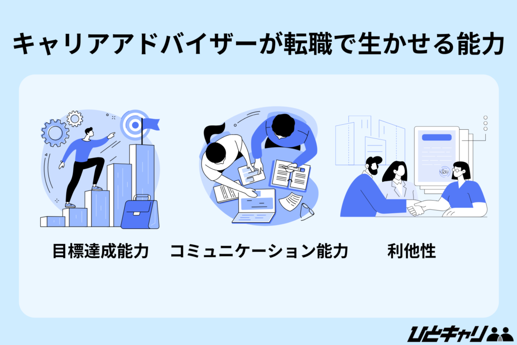 キャリアアドバイザーが転職で生かせる能力
